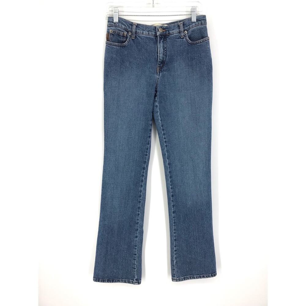 Moschino Jeans Womens Size 29 Slim Straight Boot Jean Medium Wash Denim